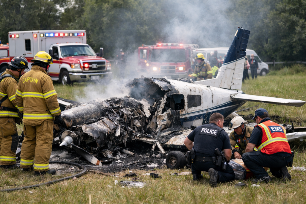 Airplane accident crash